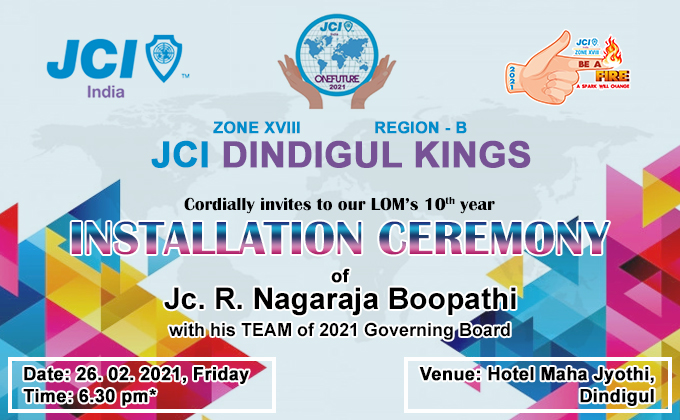 JCI Dindigul Kings 10th Installation